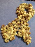 Cachecol Lã Pompom (Amarelo)