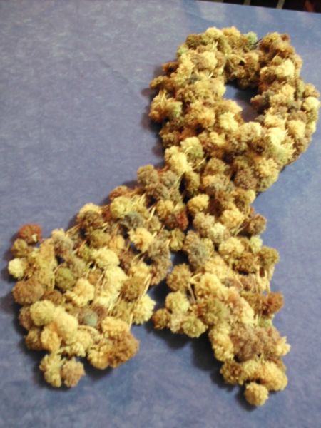 Cachecol Lã Pompom (Amarelo)